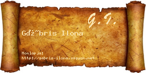 Gábris Ilona névjegykártya