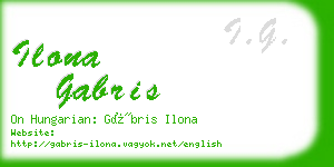 ilona gabris business card